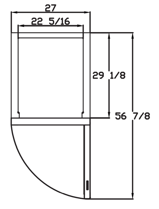 Blue Air BKGF23-HC 1 Glass Door Merchandiser Freezer, Swing Door, 23 Cu. Ft. - Top Restaurant Supplies