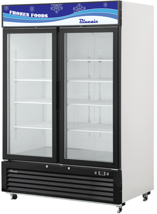 Blue Air BKGF49-HC 2 Glass Door Merchandiser Freezer, Swing Door, 49 Cu. Ft. - Top Restaurant Supplies