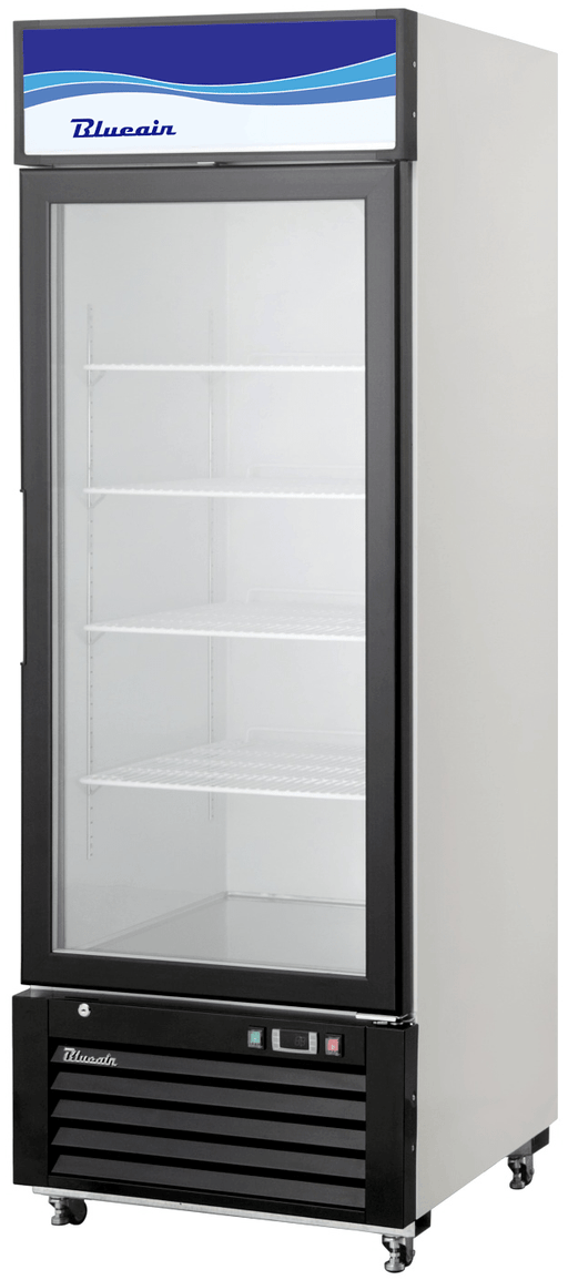 Blue Air BKGM12-HC 1 Glass Door Merchandiser Refrigerator, Swing Door, 12 Cu. Ft. - Top Restaurant Supplies