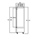 Blue Air BKGM14-HC 1 Glass Door Merchandiser Refrigerator, Swing Door, 14 Cu. Ft. - Top Restaurant Supplies