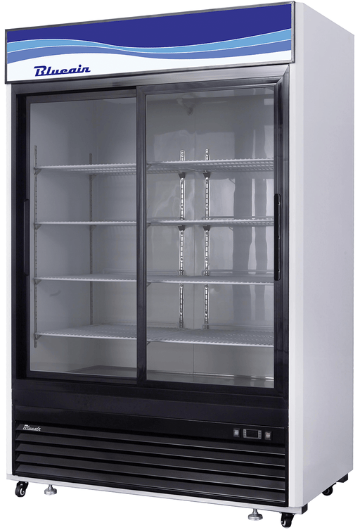 Blue Air BKGM48SL-HC 2 Glass Door Merchandiser Refrigerator, Sliding Door, 44.85 Cu. Ft. - Top Restaurant Supplies