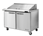 Blue Air BLMT36-HC 2 Doors Mega Top Sandwich Prep Table with Fiveteen 1/6" Pans, 36" wide, 9.2 Cu. Ft., R-290 Refrigerant - Top Restaurant Supplies