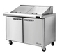 Blue Air BLMT60-HC 2 Doors 60" Mega Top Sandwich Prep Table with Twenty Four 1/6" Pans, 60" wide, 16.5 Cu. Ft., R-290 Refrigerant - Top Restaurant Supplies