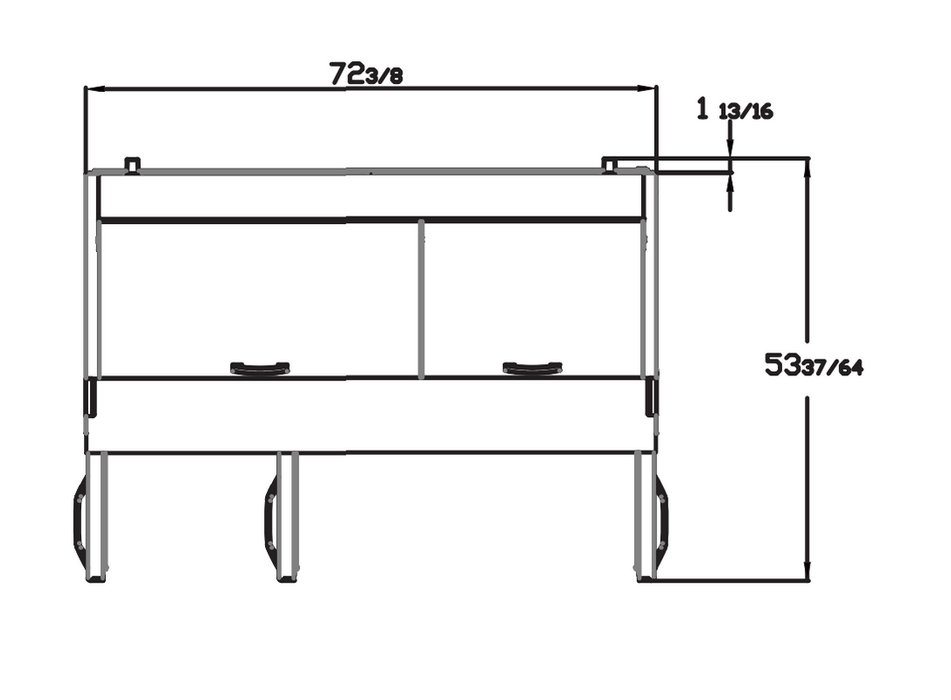 Blue Air BLMT72-HC 3 Doors Mega Top Sandwich Prep Table with Thirty 1/6" Pans, 72" wide, 20 Cu. Ft., R-290 Refrigerant - Top Restaurant Supplies