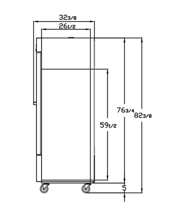 Blue Air BSF23-HC 1 Door 26.75" Reach-In Freezer, Bottom Mount, Stainless Steel, 23 Cu. Ft. - Top Restaurant Supplies