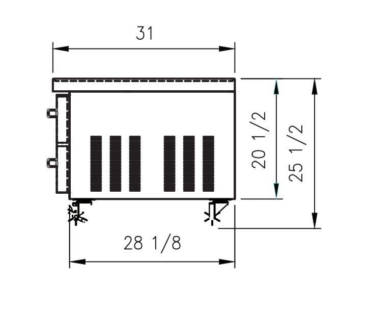 Blue Air BACB48-HC 2 Drawers Chef Base 48", Flat Top, R-290 Refrigerant - Top Restaurant Supplies