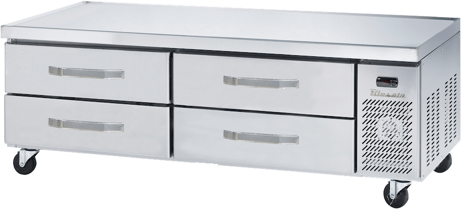 Blue Air BACB74M-HC 4 Drawers Chef Base 74", Marine Edge, R-290 Refrigerant - Top Restaurant Supplies