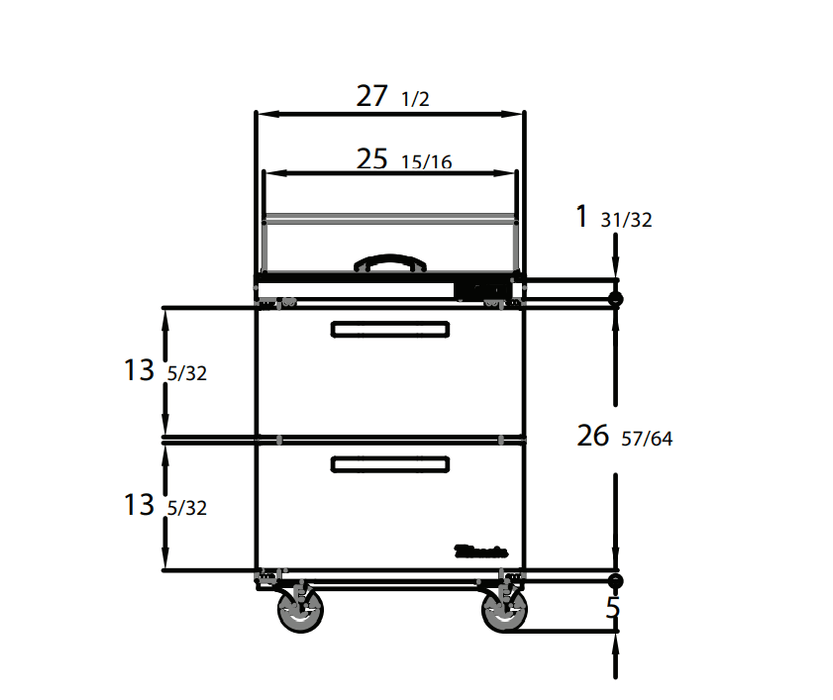 Blue Air BLPT28-D2-HC 2 Drawer Sandwich Prep Table with Six 1/6" & Two 1/9" Pans, 28" wide, 7 Cu. Ft., R-290 Refrigerant - Top Restaurant Supplies