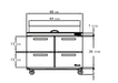 Blue Air BLPT48-D4-HC 4 Drawer Sandwich Prep Table with Twelve 1/6" Pans, 48" wide, 13 Cu. Ft., R-290 Refrigerant - Top Restaurant Supplies