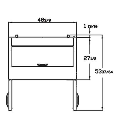 Blue Air BLPT48-HC 2 Doors Sandwich Prep Table with Twelve 1/6" Pans, 48" wide, 13 Cu. Ft., R-290 Refrigerant - Top Restaurant Supplies