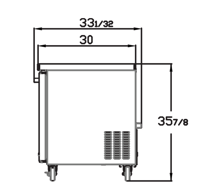 Blue Air BLUF28-HC 1 Door Stainless Steel Undercounter Freezer, 28" wide, 7 Cu. Ft., R-290 Refrigerant - Top Restaurant Supplies