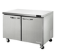 Blue Air BLUF48-HC 2 Doors Stainless Steel Undercounter Freezer, 48" wide, 13 Cu. Ft., R-290 Refrigerant - Top Restaurant Supplies