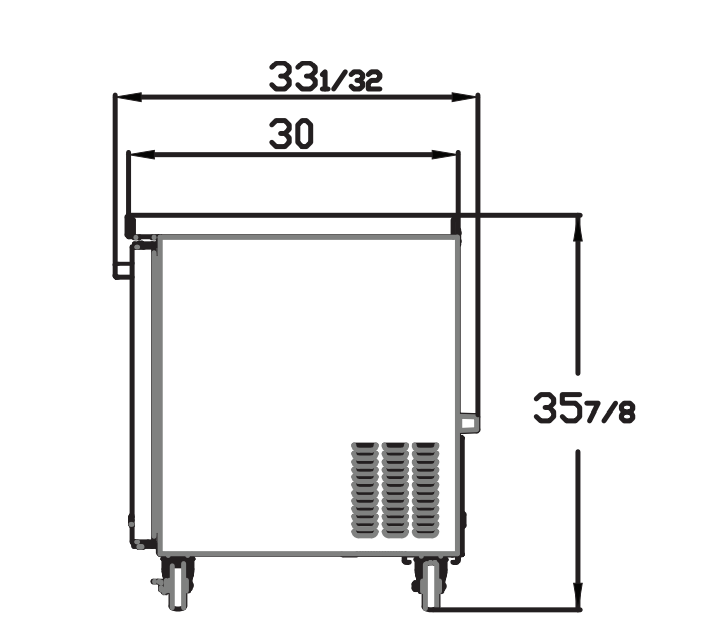 Blue Air BLUF60-HC 2 Doors Stainless Steel Undercounter Freezer, 60" wide, 16.5 Cu. Ft., R-290 Refrigerant - Top Restaurant Supplies