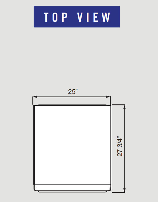 Blue Air BLUI-150A 150 Lbs. Production, 66 Lbs. Storage, Undercounter Ice Machine, 115v/60/1 - Top Restaurant Supplies