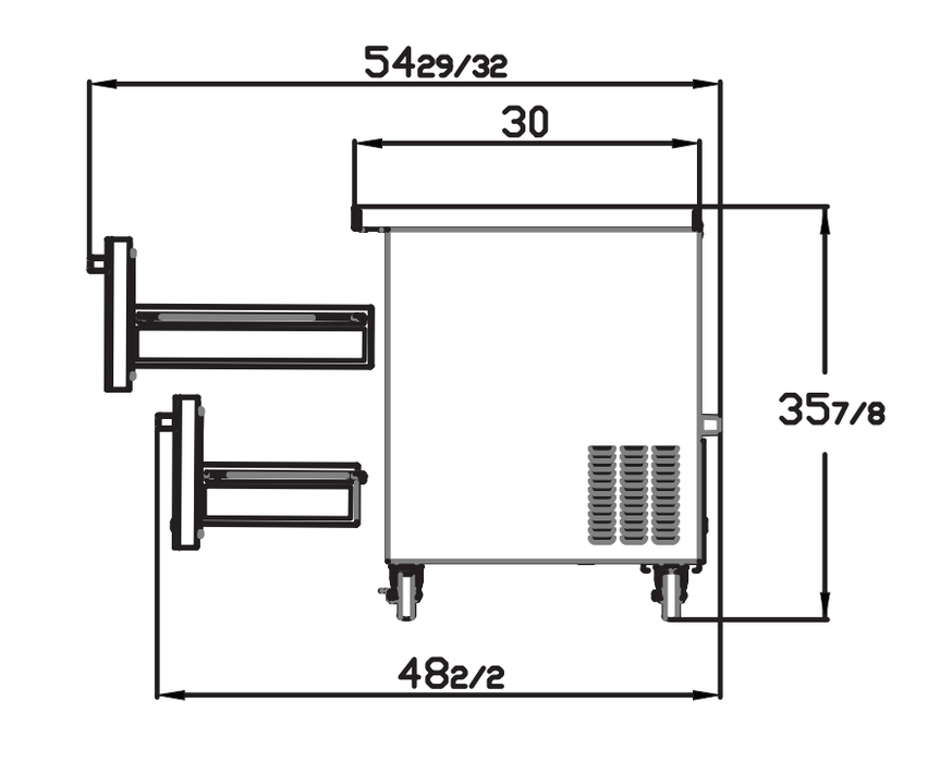 Blue Air BLUR28-D2-HC 2 Drawer Stainless Steel Undercounter Refrigerator, 28" wide, 7 Cu. Ft., R-290 Refrigerant - Top Restaurant Supplies