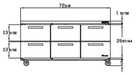 Blue Air BLUR72-D6-HC 6 Drawer Stainless Steel Undercounter Refrigerator, 72" wide, 20 Cu. Ft, R-290 Refrigerant - Top Restaurant Supplies