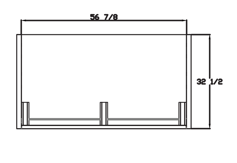 Blue Air BOD-60G 60" Wide, Vertical Open Display Case, Glass Side Panel, 33.9 Cu. Ft. - Top Restaurant Supplies