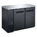 Coldline CBB-48 48" Black Counter Height Narrow Solid Door Back Bar Refrigerator - Top Restaurant Supplies