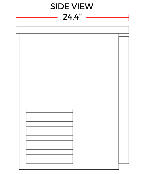 Coldline CBB-48 48" Black Counter Height Narrow Solid Door Back Bar Refrigerator - Top Restaurant Supplies