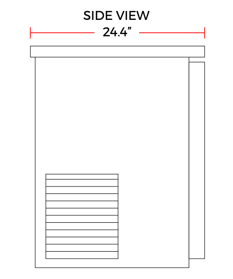 Coldline CBB-48G 48" Black Counter Height Narrow Glass Door Back Bar Refrigerator - Top Restaurant Supplies