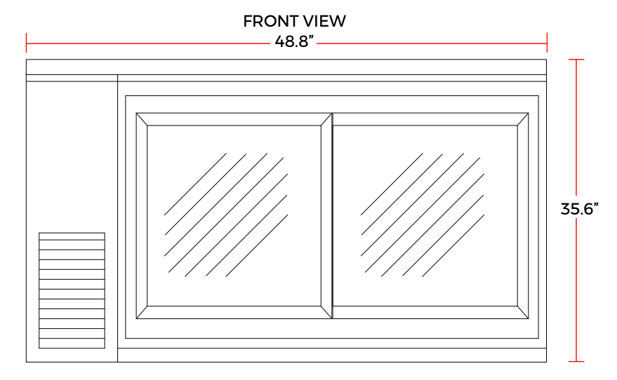 Coldline CBB-48G-SL 48" Refrigerated Narrow Black Sliding Glass Door Back Bar Cooler - Top Restaurant Supplies