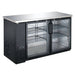 Coldline CBB-60G 60" Black Counter Height Narrow Glass Door Back Bar Refrigerator - Top Restaurant Supplies