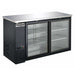 Coldline CBB-60G-SL 60" Refrigerated Narrow Black Sliding Glass Door Back Bar Cooler - Top Restaurant Supplies