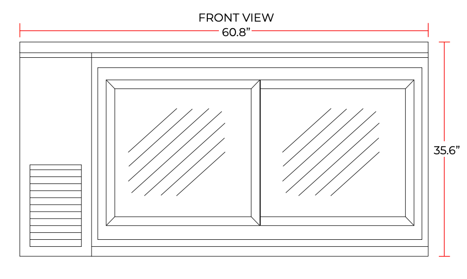Coldline CBB-60G-SL 60" Refrigerated Narrow Black Sliding Glass Door Back Bar Cooler - Top Restaurant Supplies