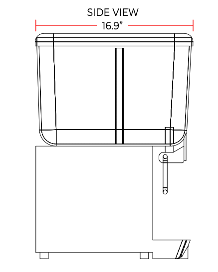 Coldline BD15-STIR Single Bowl Beverage Dispenser with Stirring System - Top Restaurant Supplies