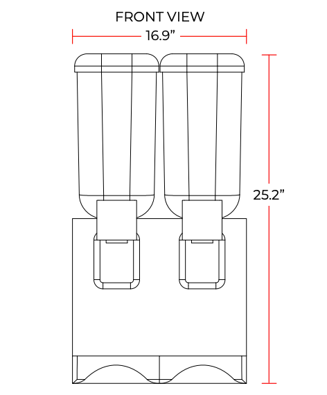 Coldline BD25-STIR Double Bowl Beverage Dispenser with Stirring System - Top Restaurant Supplies