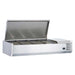 Coldline CTP48SS 48" Refrigerated 4 Pan Stainless Steel Top Cover Countertop Salad Bar - Top Restaurant Supplies