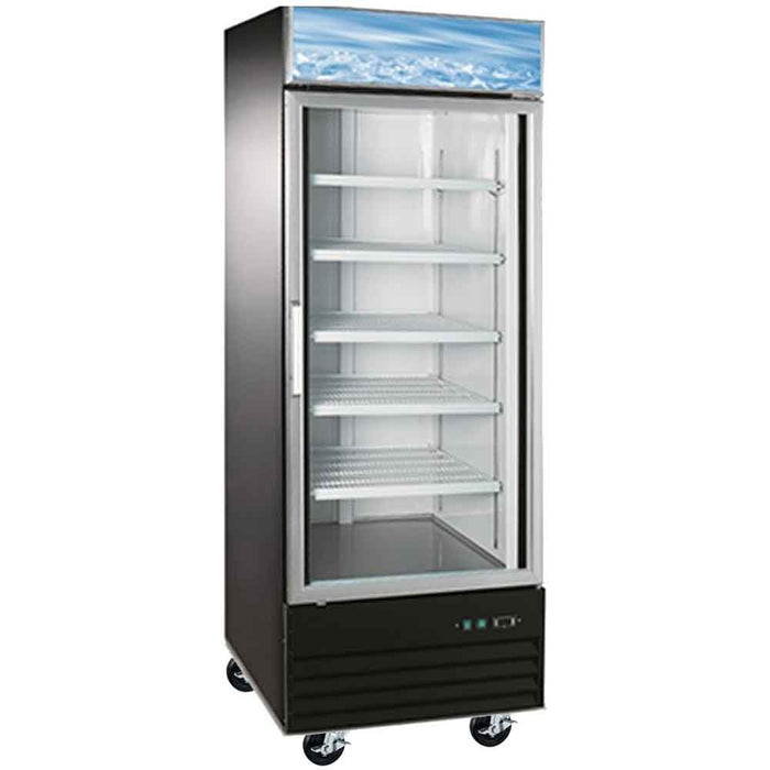 Coldline G28-B 28" Single Glass Door Merchandising Refrigerator, Black - Top Restaurant Supplies