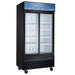 Coldline G40S-B 40" Double Glass Sliding Door Merchandising Refrigerator, Black - Top Restaurant Supplies