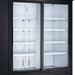 Coldline G40S-B 40" Double Glass Sliding Door Merchandising Refrigerator, Black - Top Restaurant Supplies