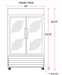 Coldline G48-B 48" Double Glass Swing Door Merchandising Refrigerator, Black - Top Restaurant Supplies