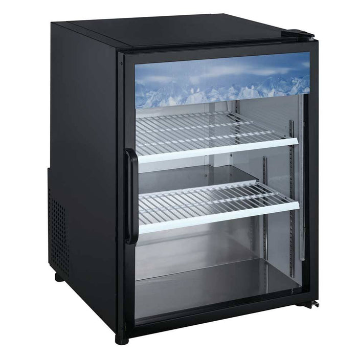 Coldline G5-B 24" Countertop Swing Door Merchandising Refrigerator, Black - Top Restaurant Supplies