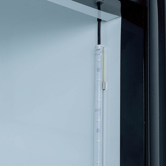 Coldline G53-B 53" Double Glass Swing Door Merchandising Refrigerator, Black - Top Restaurant Supplies