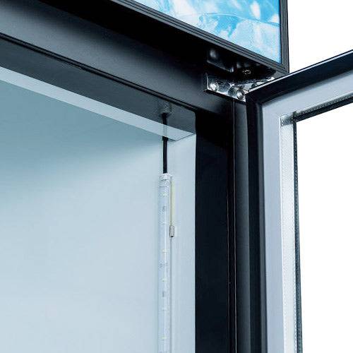 Coldline D12-B 27" Single Glass Swing Door Merchandiser Freezer, Black - Top Restaurant Supplies