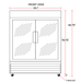 Coldline D53-B 53" Double Glass Swing Door Merchandising Freezer, Black - Top Restaurant Supplies