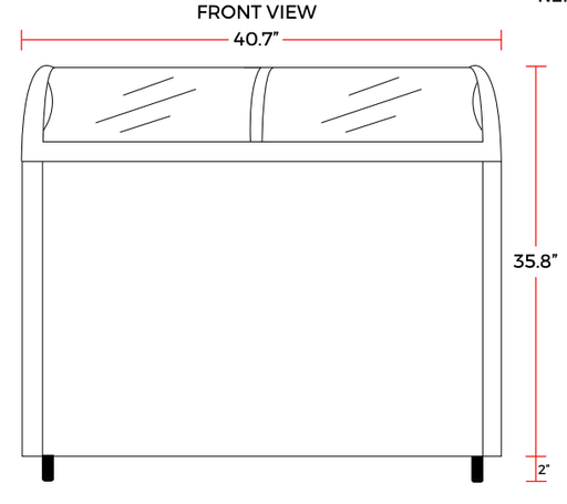 Coldline CA265 41" Curved Sliding Glass Top Lid Display Freezer, 7 Cu. Ft - AVAILABLE FOR NY CUSTOMERS ONLY - Top Restaurant Supplies