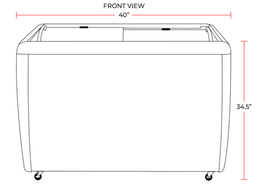 Coldline RI360 50" Flat Sliding Glass Top Lid Chest Freezer, 13 Cu. Ft. - Top Restaurant Supplies