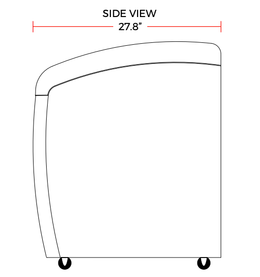 Coldline XS160 26" Curved Glass Top Display Ice Cream Freezer, 6.0 Cu. Ft. - Top Restaurant Supplies