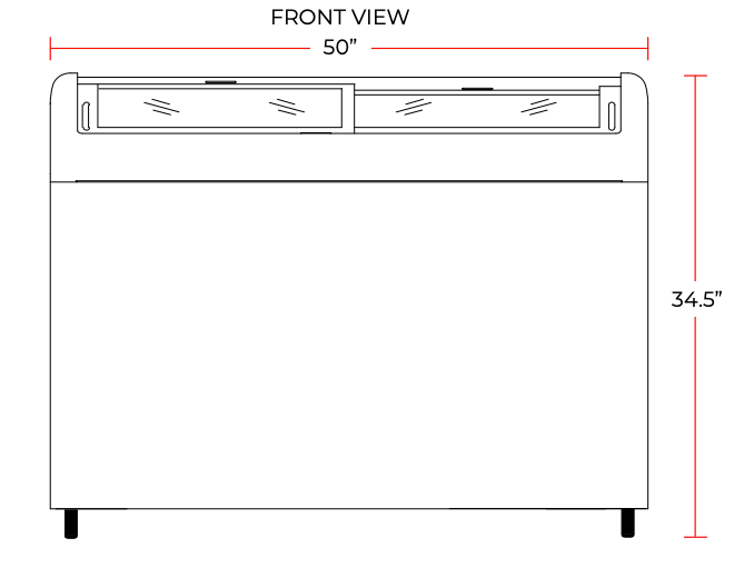 Coldline XS360 50" Curved Glass Top Display Ice Cream Freezer, 13 Cu. Ft. - Top Restaurant Supplies