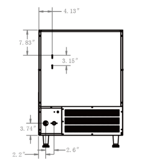 Coldline ICE180 26" 160 lb. Air Cooled Half Cube Ice Machine with Bin - Top Restaurant Supplies