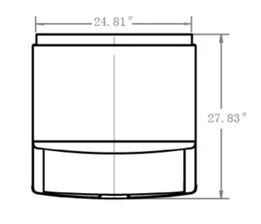 Coldline ICE180 26" 160 lb. Air Cooled Half Cube Ice Machine with Bin - Top Restaurant Supplies