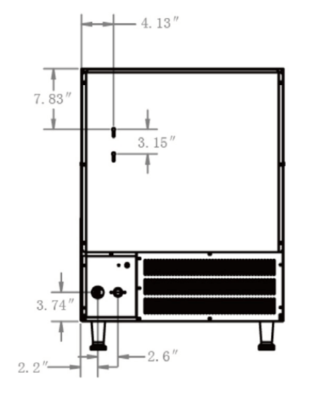 Coldline ICE280 26" 280 lb. Air Cooled Half Cube Ice Machine with Bin - Top Restaurant Supplies