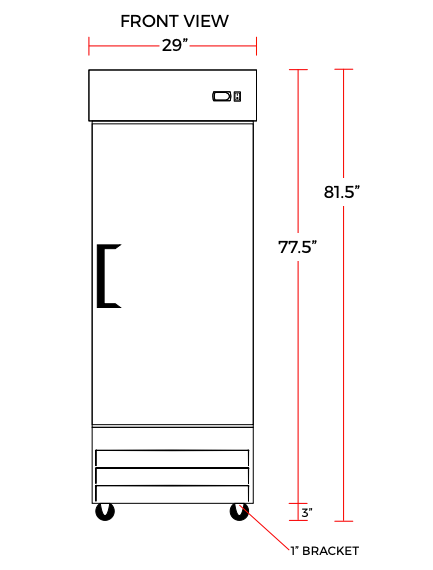 Coldline C-1FE 29" Single Solid Door Reach-In Freezer - Top Restaurant Supplies