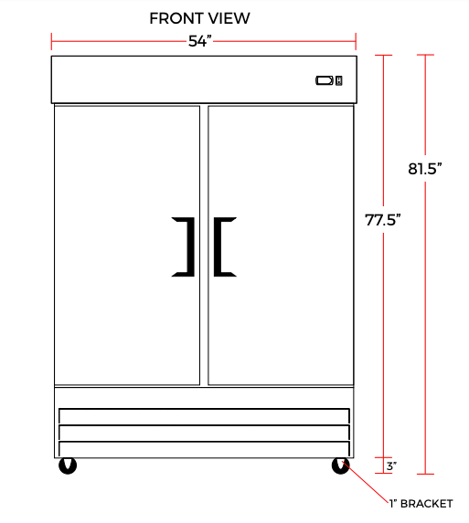 Coldline C-2FE 54" Double Solid Door Reach-In Freezer - Top Restaurant Supplies