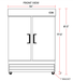 Coldline C-2FE 54" Double Solid Door Reach-In Freezer - Top Restaurant Supplies