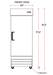 Coldline C19R 29" Single Solid Door Narrow Depth Reach-In Refrigerator - Top Restaurant Supplies